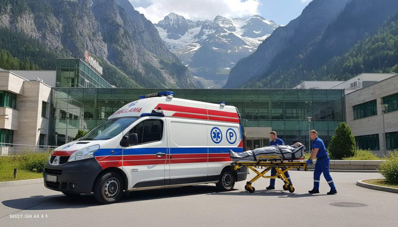 transport chorego Zakopane