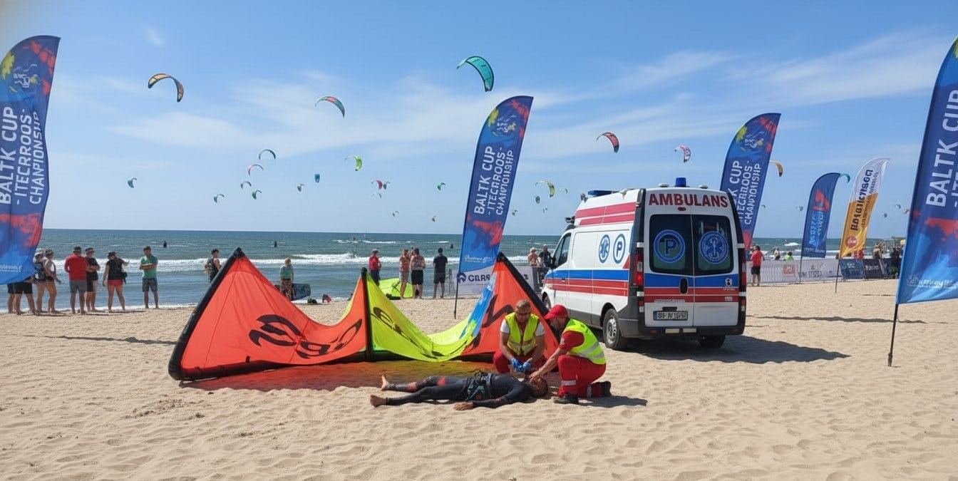 pomoc medyczna kitesurfing transport medyczny