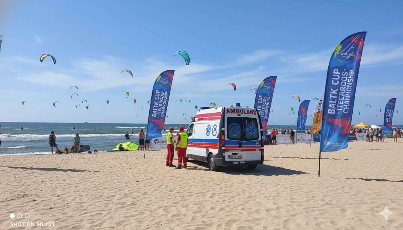 Nowoczesny ambulans S na zabezpieczeniu imprezy Ambulans na zabezpieczeniu imprezy sportowej