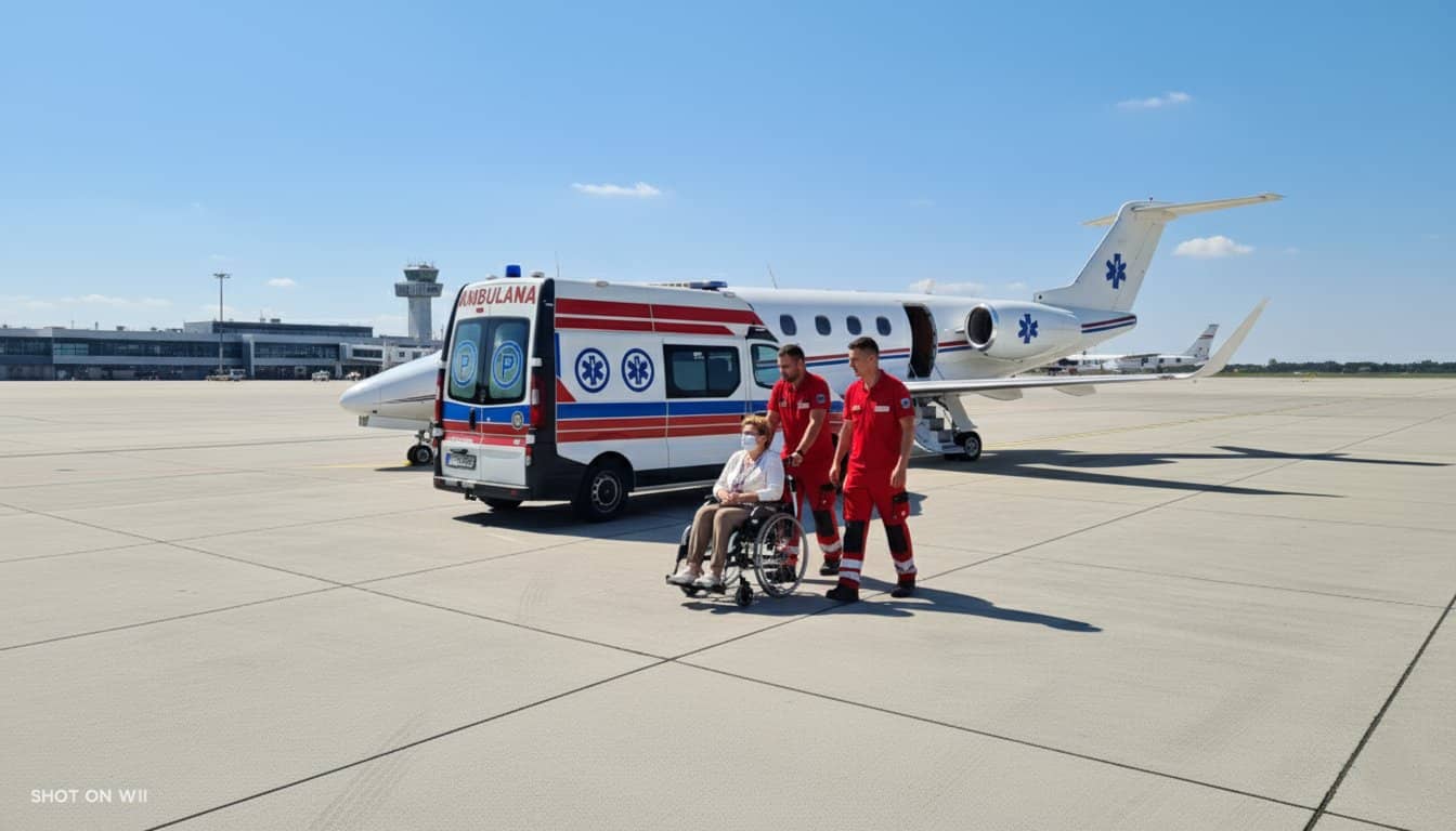 Nowoczesna karetka prywatnego transportu medycznego we Wrocławiu