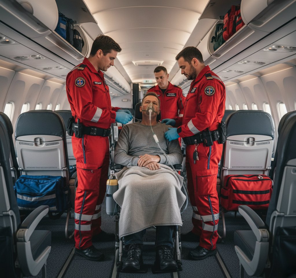 Eskorta medyczna na locie rejsowym